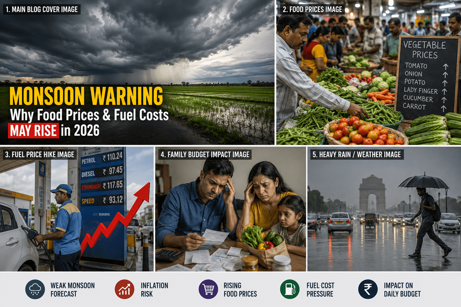 India Monsoon Warning 2026: Food Prices May Rise featured image