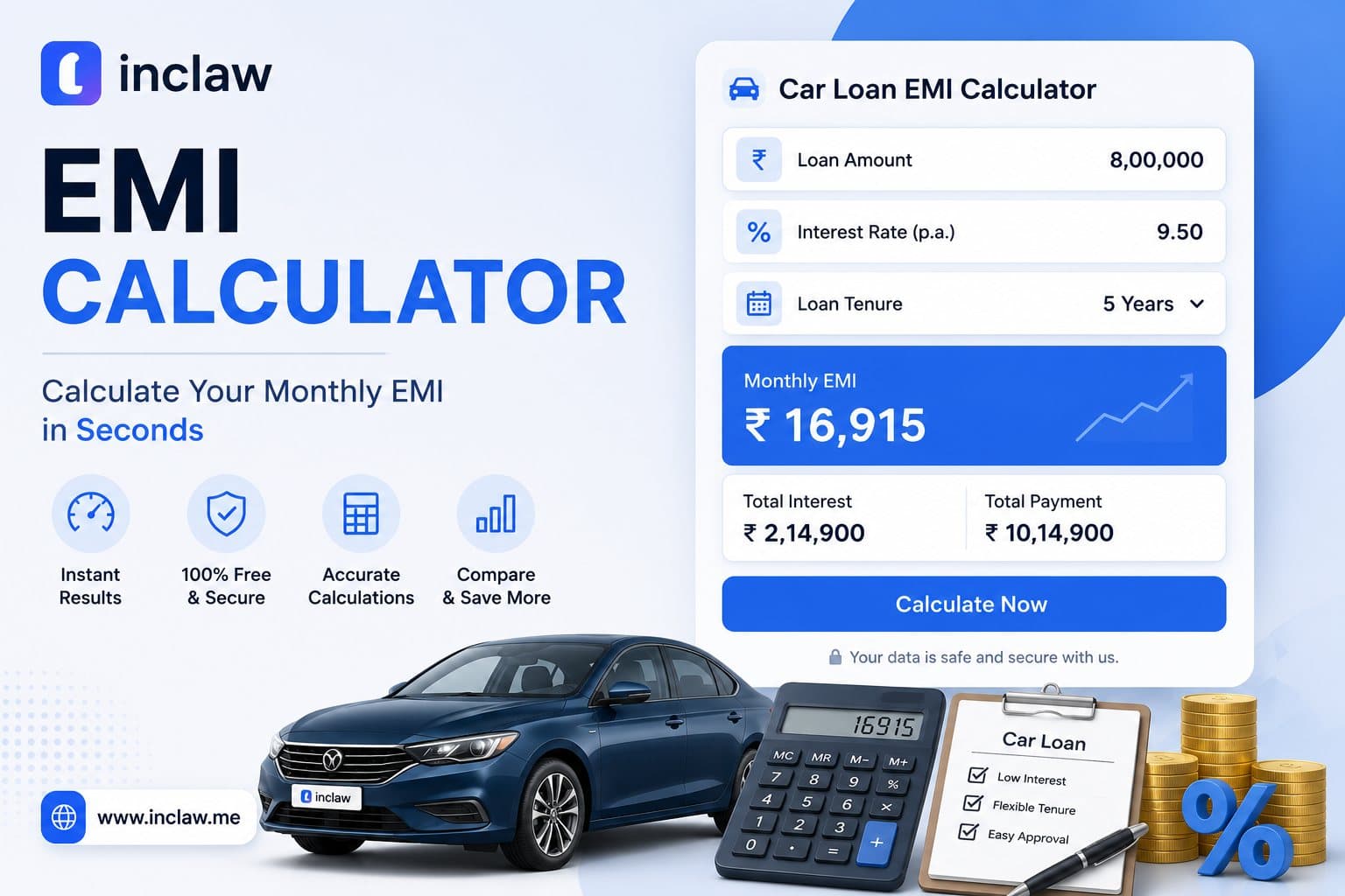 Car Loan EMI Calculator India 2026: Calculate Monthly EMI Instantly