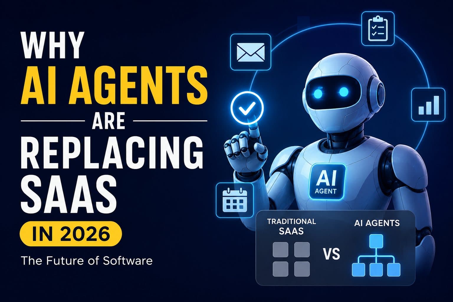 Why AI Agents Are Replacing Traditional SaaS in 2026 featured image