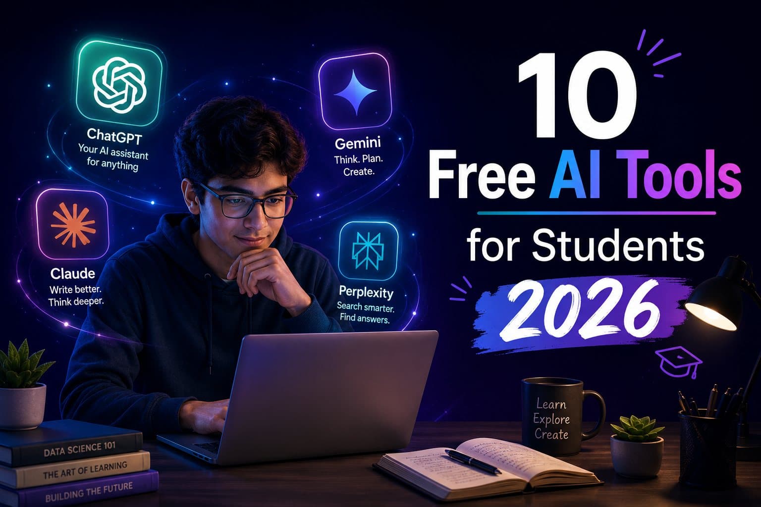 10 Best Free AI Tools for Students in 2026 (Actually Free) featured image